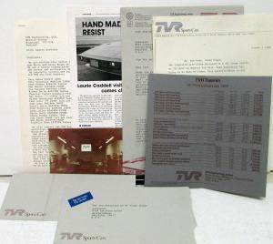 1984 1985 TVR Sports Cars UK England Sales Folder Materials Autosport Club MD U