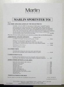 1998 Marlin Sportster Hunter Press Kit