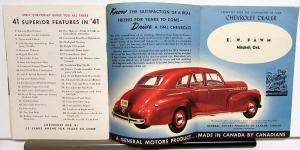 1941 Chevrolet Friends of the Whole Family Sales Brochure Mailer - Canadian