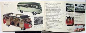 1957 Volkswagen Transporter Dealer Sales Brochure Micro Bus Kombi Truck