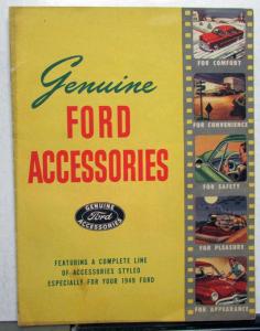 1949 Ford Genuine Accessories Sales Brochure Catalog Mailer Original