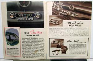 1949 Ford Genuine Accessories Sales Brochure Catalog Mailer Original