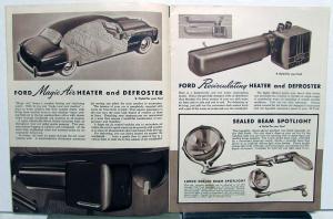 1949 Ford Genuine Accessories Sales Brochure Catalog Mailer Original