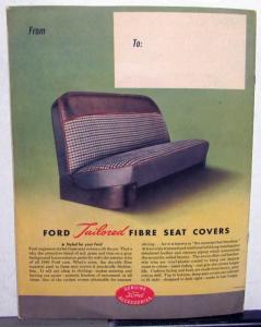 1949 Ford Genuine Accessories Sales Brochure Catalog Mailer Original