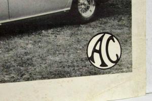 1965-1973 AC 428 Fastback Best of 2 Continents Auto Show Sales Sheet - UK Market