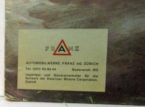 1962 AMC Rambler Sales Folder - German Text