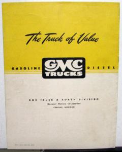 1948 GMC Delivery Models EF & EFP 241 & 242 Truck Sales Brochure Orig Dtd 5 48