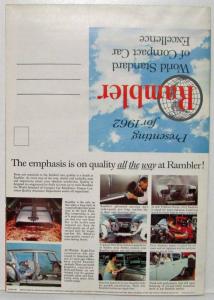 1962 AMC Rambler American Classic Ambassador New Style Sales Folder Mailer Orig