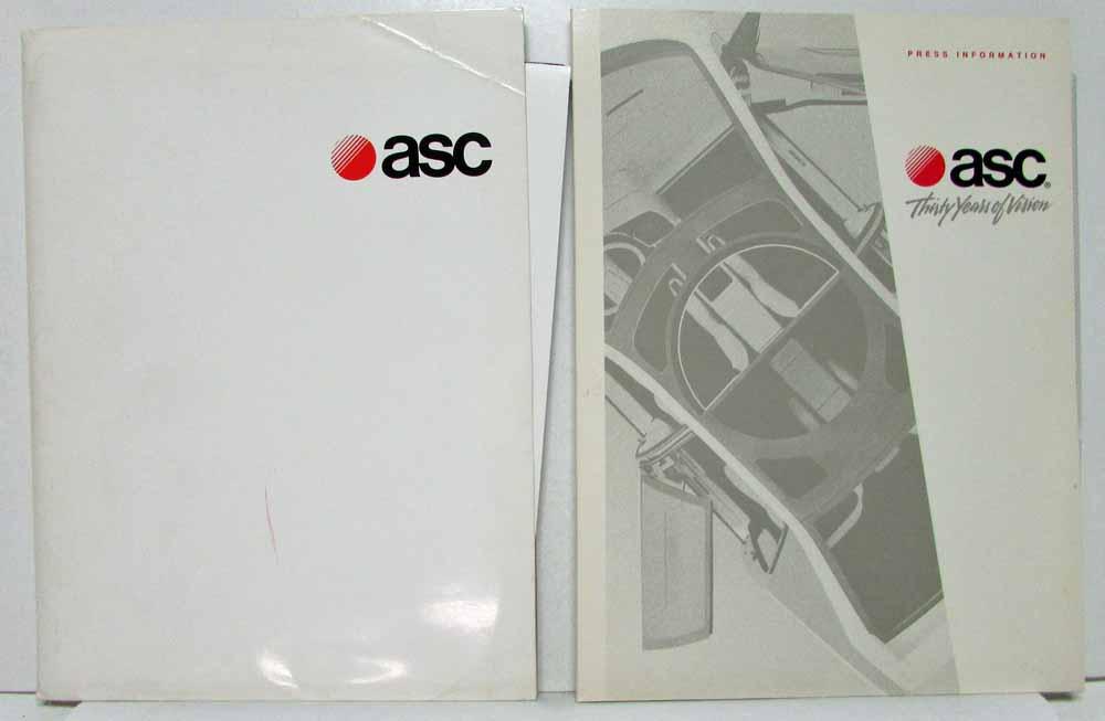1992 & 1995 ASC Inc Press Kits Sunroofs T-tops Convertibles Viper Camaro Celica