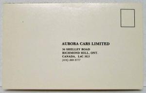 1975 1976 1977 1978 1979 1980 Aurora Mark II Request for Info Postcard-Canadian