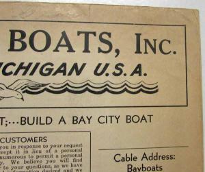 1938 Bay City Boats Sales Catalog No 8 June 15th