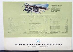 1952 Mercedes Benz Model 220 Sales Folder In German Text
