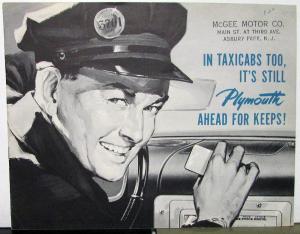 1958 Plymouth Dealer Taxi Cab Fleet Sales Brochure Original Plaza Savoy Rare 58