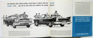 1958 Plymouth Dealer Taxi Cab Fleet Sales Brochure Original Plaza Savoy Rare 58