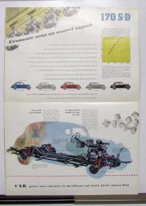 1954 Mercedes-Benz Model 170S-D Sales Folder In French Text