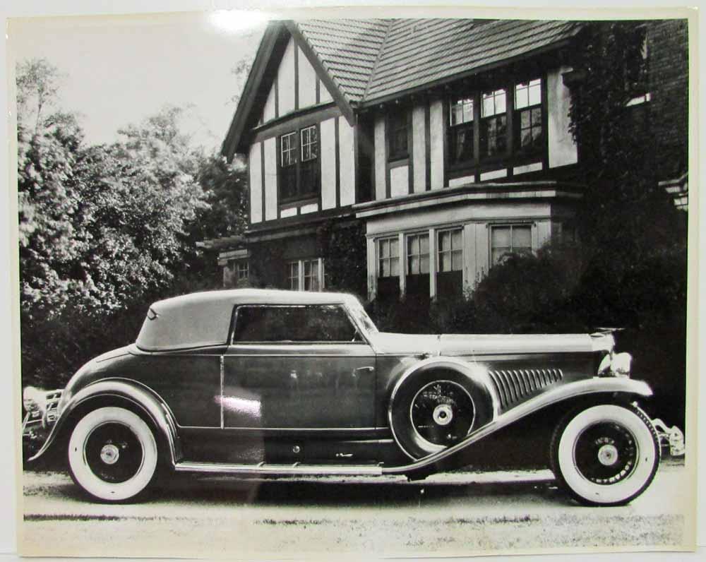 1933 Duesenberg Photo Reprint with House in Background