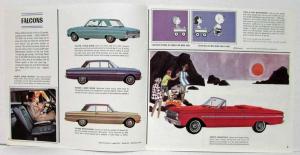 1963 Ford Sales Brochure with Peanuts Characters Falcon Thunderbird - Canadian