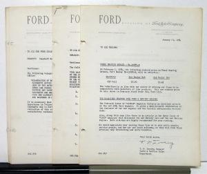 1954 Ford Memos To Dealers Hand Controls & More