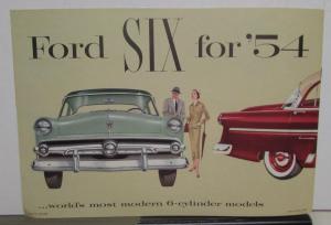 1954 Ford Model Six Crestline Customline Mainline Sales Brochure