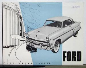 1954 Ford Model Crestline Customline Mainline Sales Brochure French Text