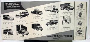 1954 Ford Truck F-100 C-500 Courier F-500 T-800 Free Mats Sales Brochure