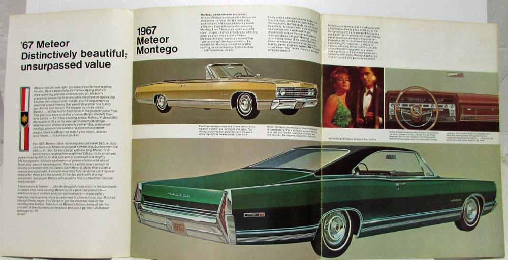 1967 Meteor 22-page BIG Canada Car Sales Brochure Rideau Montcalm S-33 Montego