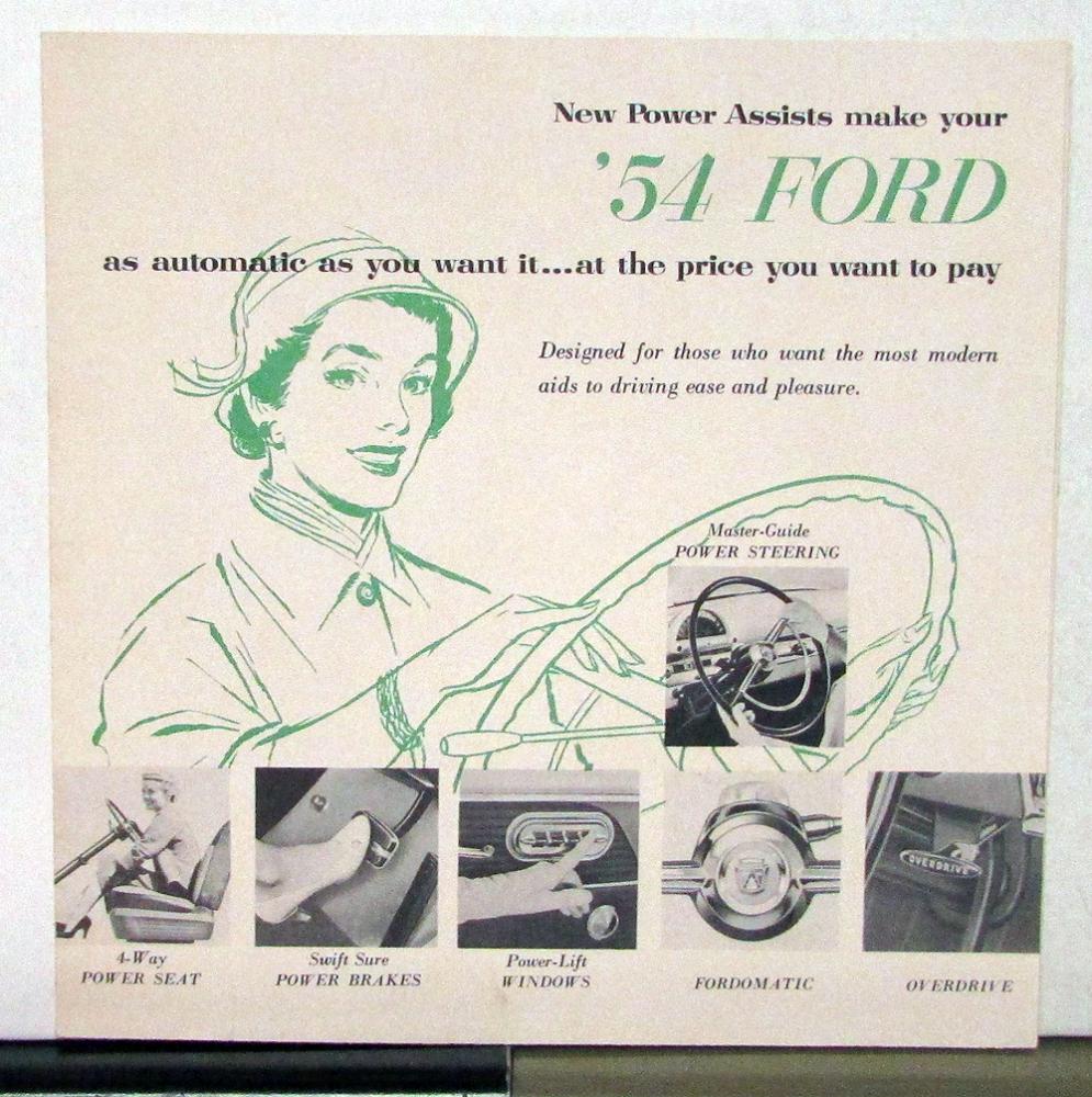 1954 Ford Power Assist Accessories Sales Brochure