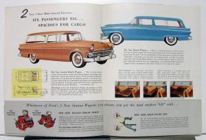 1955 Ford Ranch Wagon Country Squire Sales Folder