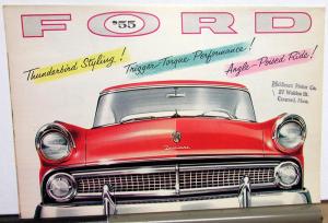 1955 Ford Fairlane Mainline Customline Station Wagon Sales Folder