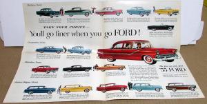 1955 Ford Fairlane Mainline Customline Station Wagon Sales Folder