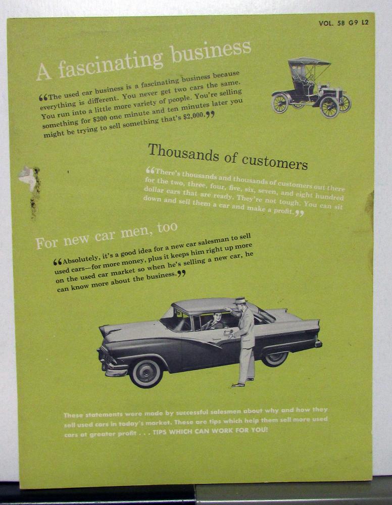 1956 Ford Used Car Selling Guide
