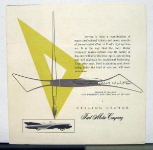 1956 Ford Cleveland Auto Show Styling Sales Brochure