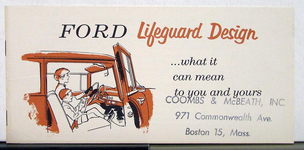 1956 Ford Lifeguard Design Sales Brochure