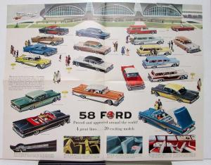 1958 Ford Fairlane Custom Station Wagon Sales Folder Rev Dec 57
