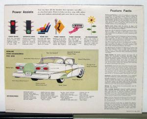 1958 Ford Fairlane Custom Station Wagon Sales Folder Rev Dec 57