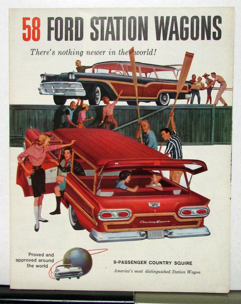 1958 Ford Station Wagon Sales Folder