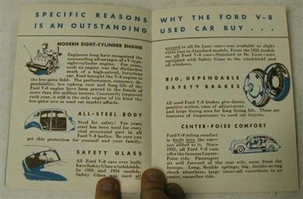 Ford 1939 Flathead V-8 Sales Brochure Original