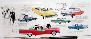 1959 Ford Thunderbird Fairlane Custom 300 Sales Brochure Revise 10/58