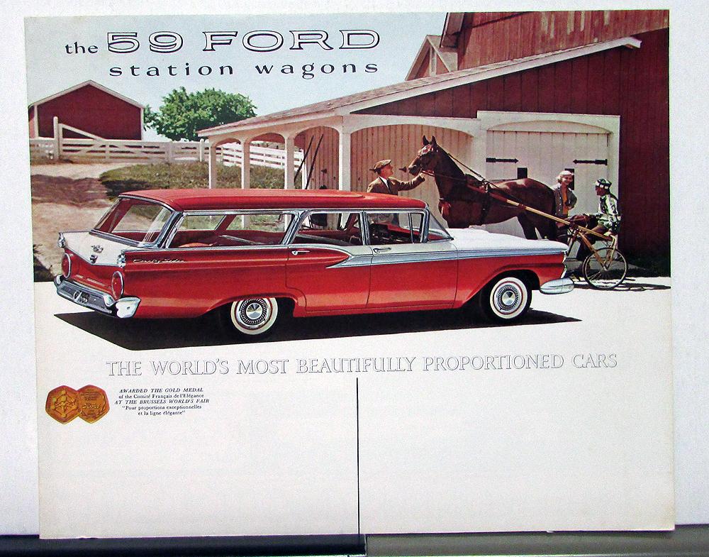 1959 Ford County Squire Sedan Station Wagon Sales Folder