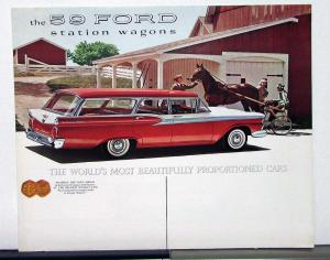 1959 Ford County Squire Sedan Station Wagon Sales Folder