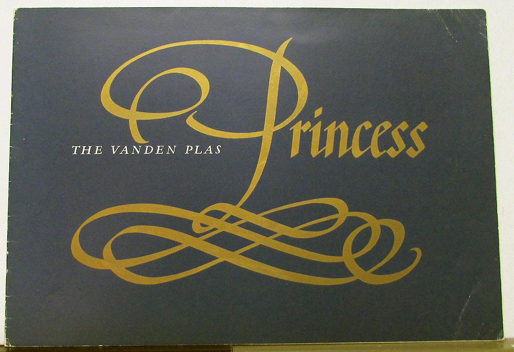 1960 1961 1962 Vanden Plas Princess Saloon & Limo BMC Auto Sales Brochure Orig