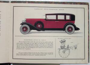 1929 Cadillac Fleetwood Custom Coachcraft Prestige sales Brochure