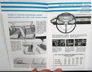 1959 Ford Edsel Corsair Villager Ranger Quick Facts Sales Brochure Original