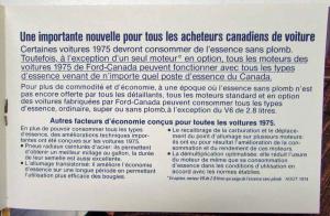 1975 The Ford Nouvelles Grandes Voitures de Grande Luxe - Canadian - French Text