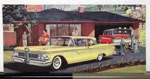 1959 Ford Edsel Ranger Sales Brochure Mailer Post Card Original