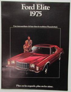 1975 Ford Elite Sales Brochure - Canadian - French Text
