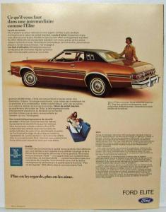 1975 Ford Elite Sales Brochure - Canadian - French Text