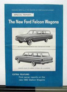 1960 Ford Falcon Wagon Special Report Sales Brochure
