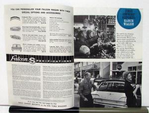 1960 Ford Falcon Wagon Special Report Sales Brochure
