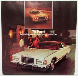 1976 Ford Full Size Cars Sales Folder Custom LTD Landau Wagons - Canadian